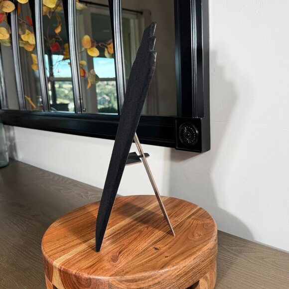 Black Velvet Necklace Easel Display Stand — 12.5" Jewelry Organizer - Picture 4 of 7